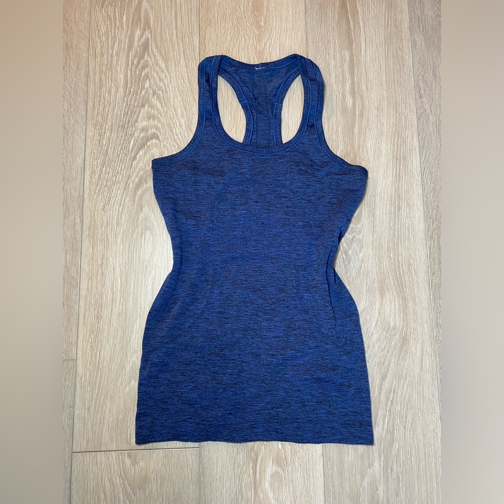 Lululemon Blue Activewear Razorback tank top Pilates yoga gym workout women’s